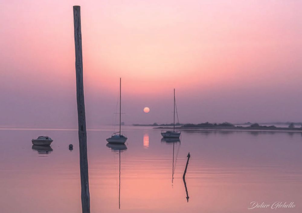 Lever du soleil sur le bassin d'Arcachon