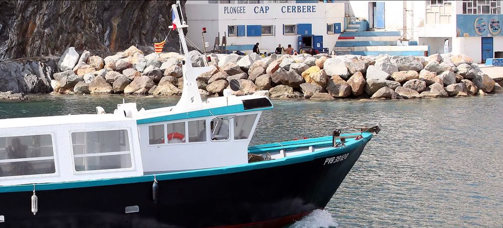 Vu depuis la mer du centre plongée Cap Cerbère